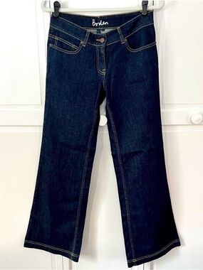 Boden Women's High Rise Dark Wash Flared Leg Denim Jeans Indigo Size 10R NWOT